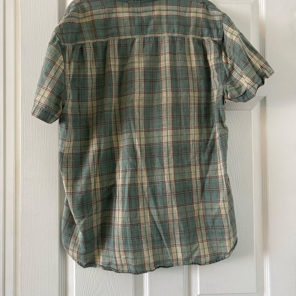 Lucky Brand Olive and Beige Plaid Button Down Shirt - Picture 5 of 5